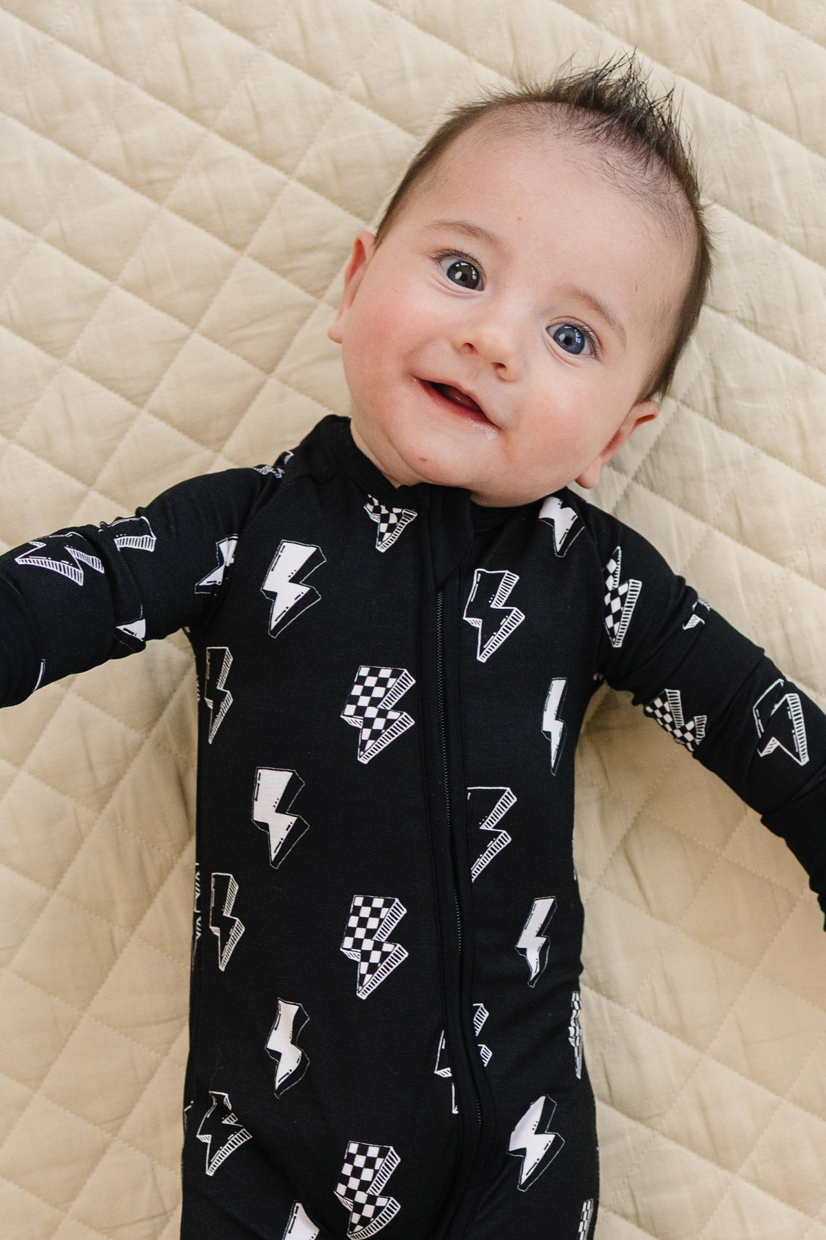 Bamboo Zip Romper | Ink Bolts
