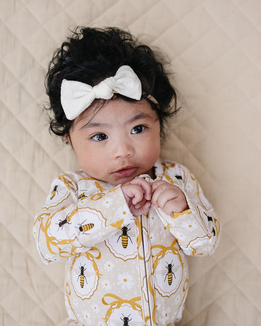 Bamboo Zip Romper | Honey Bee