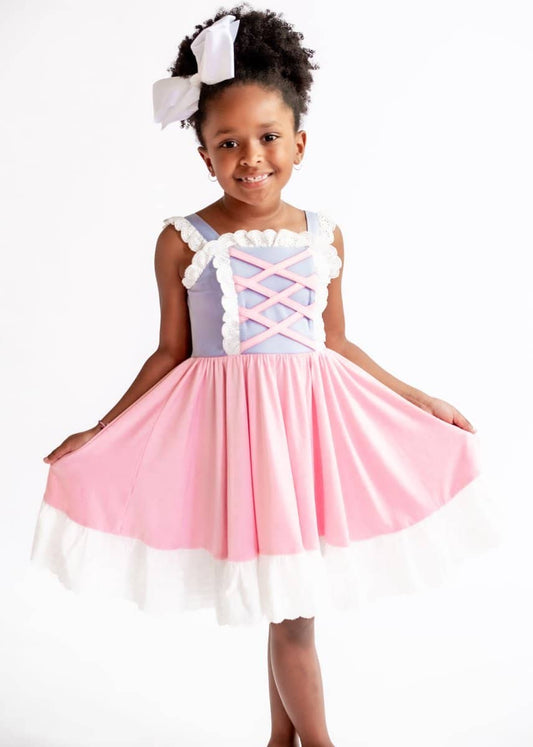 Rapunzel Ruffle - Girls Hugs Twirl Dress